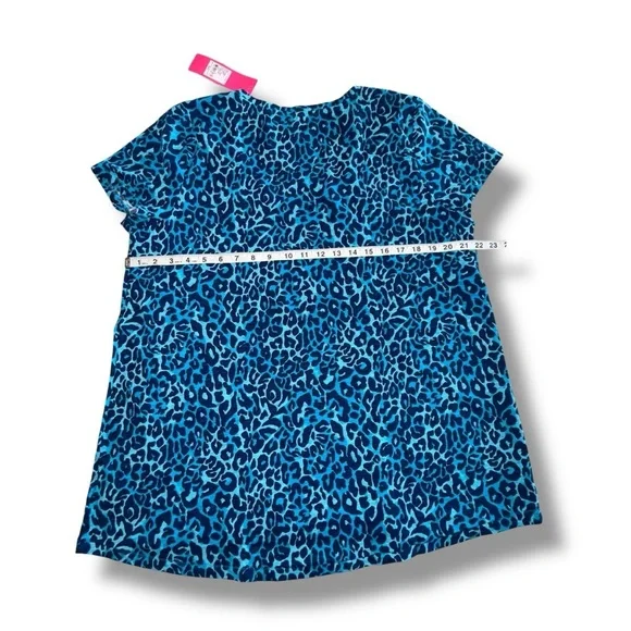 LILLY PULITZER NWT Etta V-Neck Top - My Favorite Spot Oyster Bay Navy XL - Picture 8 of 10